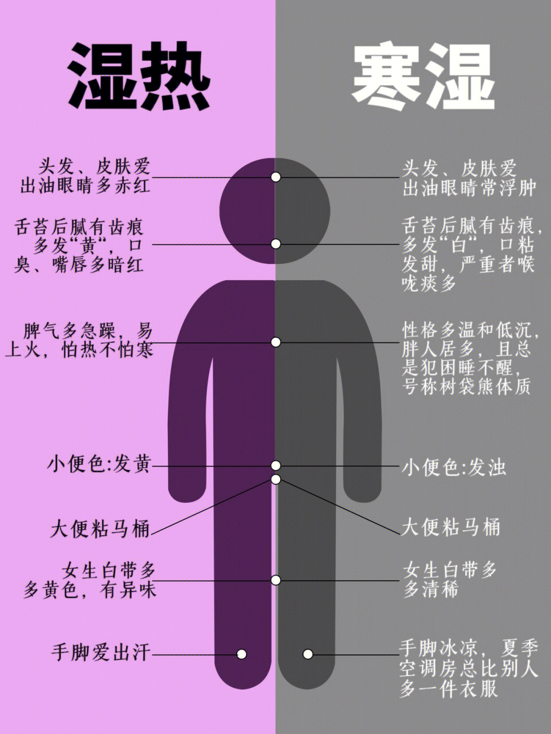 女人湿气对照表图片