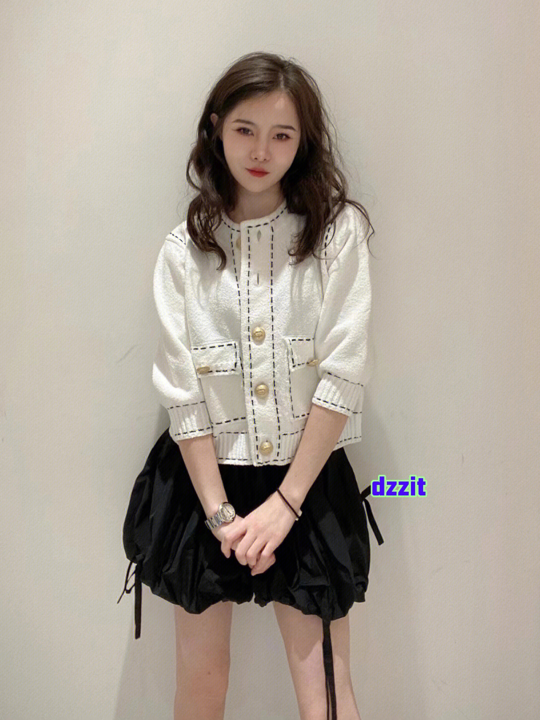 dzzit今日穿搭有点淑女,混搭小魔女奈奈