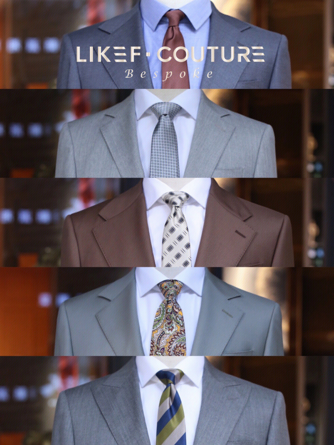 西装领带的长度图片