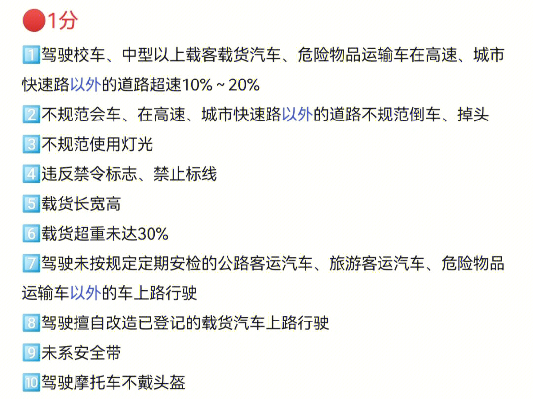 整理了科目一扣分题,4月出新规了,祝我好运!