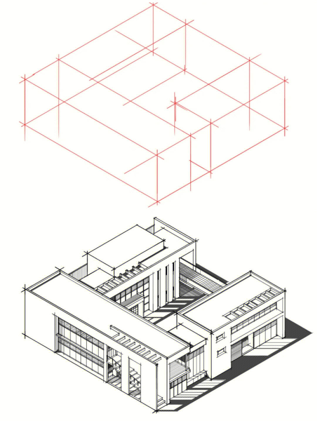 建筑轴测图快题图片