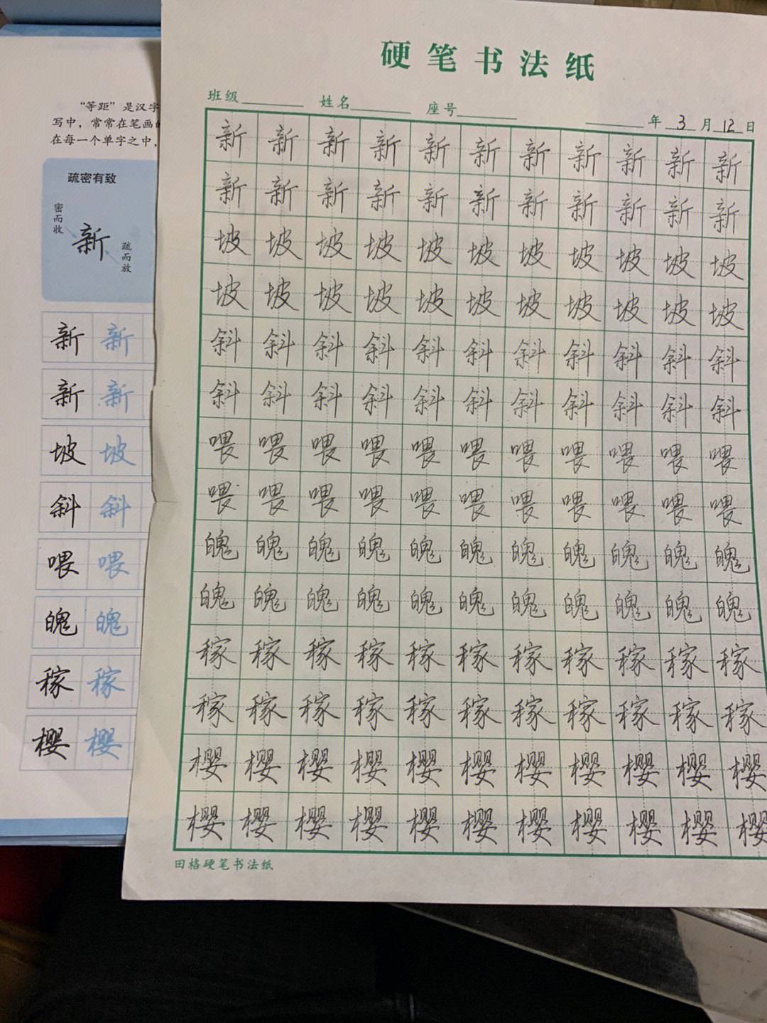 312打卡疏密有致密而收疏而放每日练字打卡练字学习打卡写字