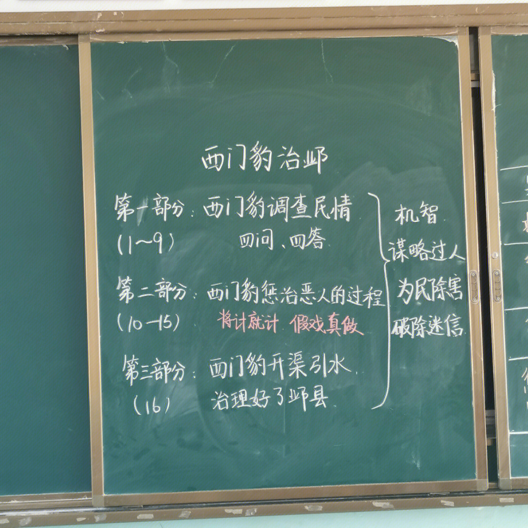 四上语文26课《西门豹治邺》教学笔记