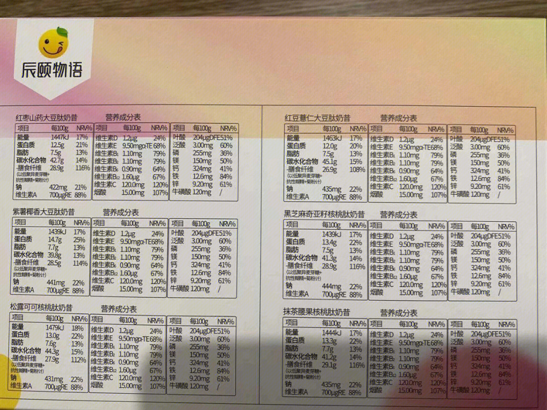 代餐奶昔配料表图片