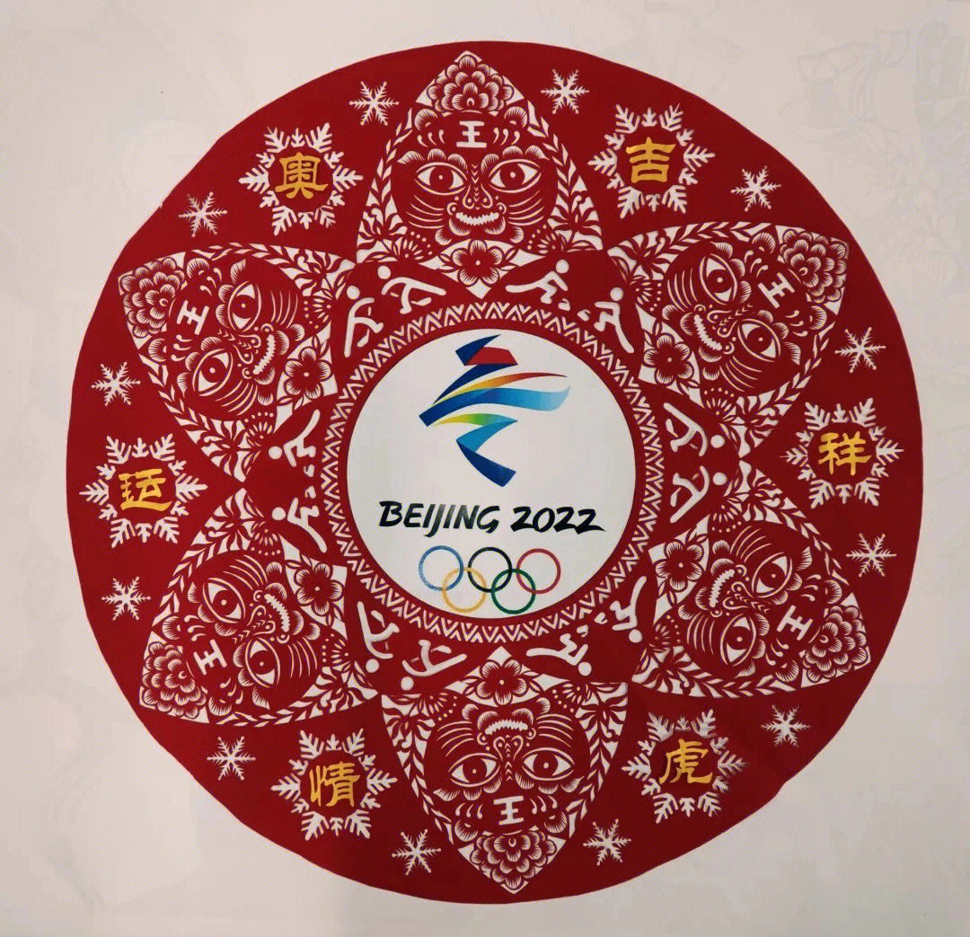 2022冬奥会剪纸教程图片