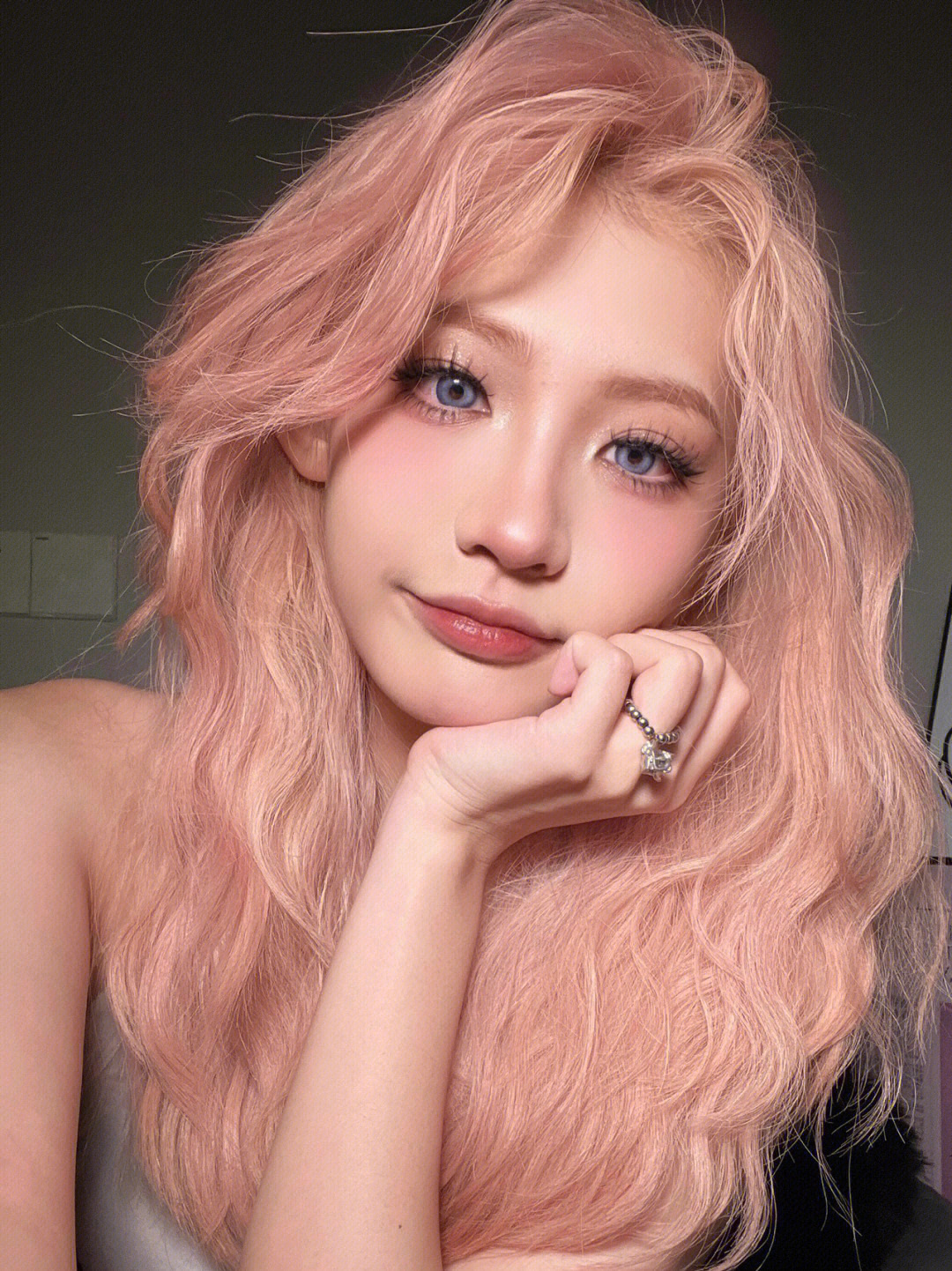 rose粉色头发照片图片