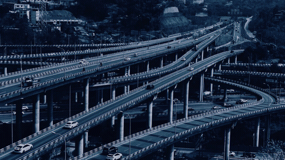 重庆盘龙立交桥俯瞰图图片