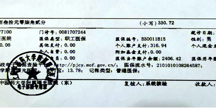 社保报销单图片图片