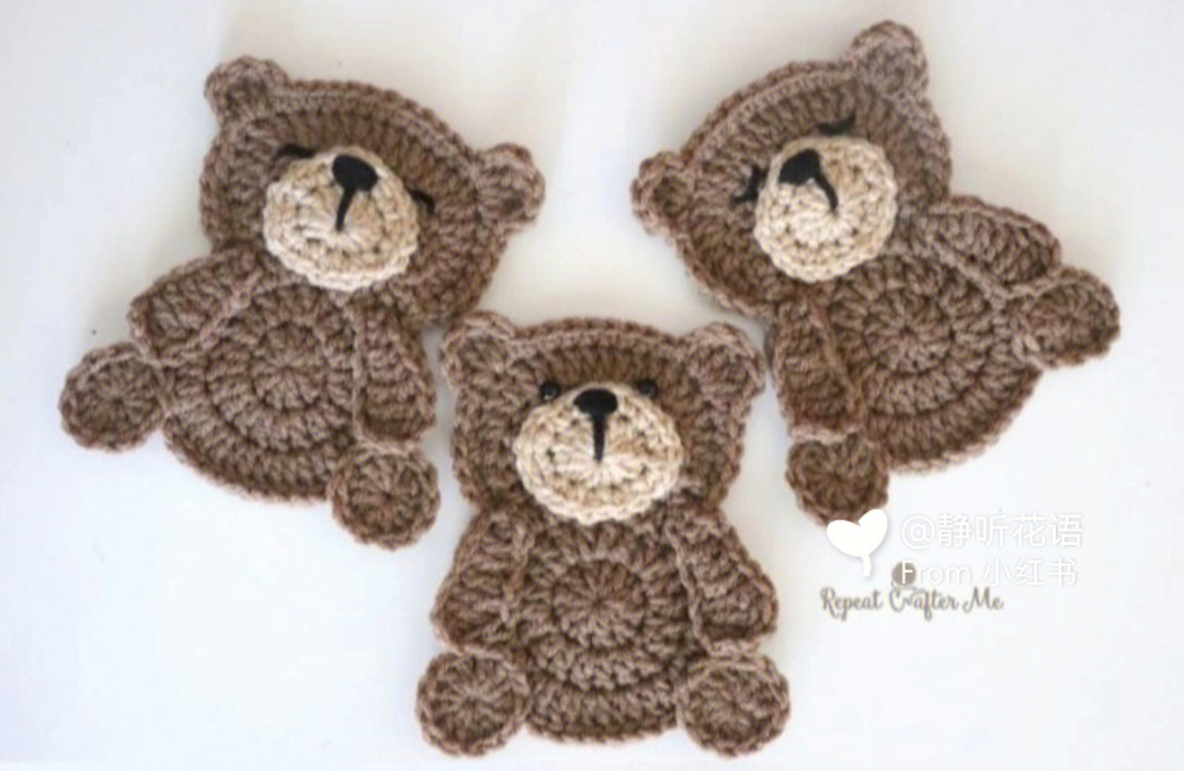 毛衣小熊头图案的织法图片