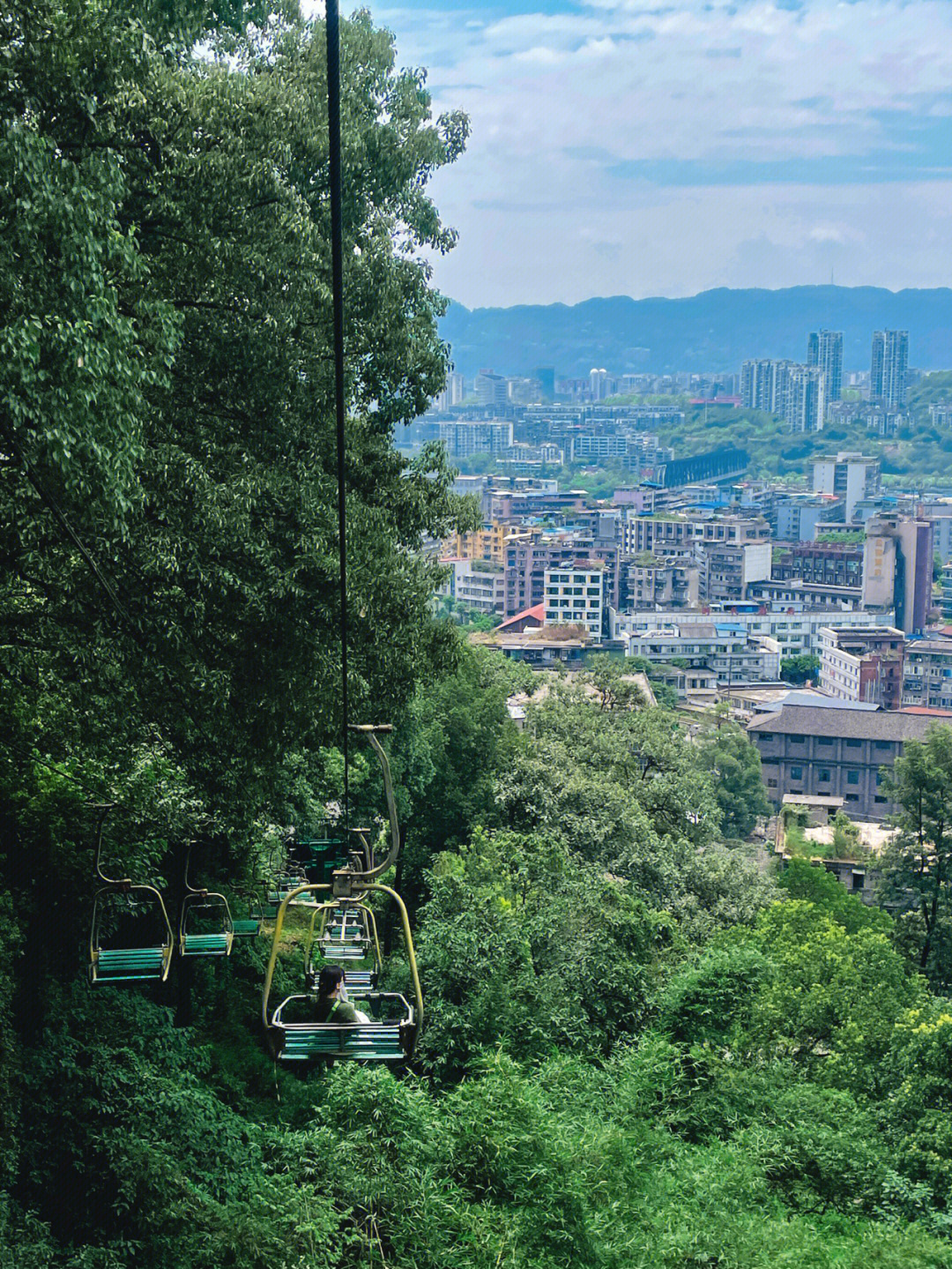 来宜宾总得去一趟翠屏公园吧07坐缆车超安逸