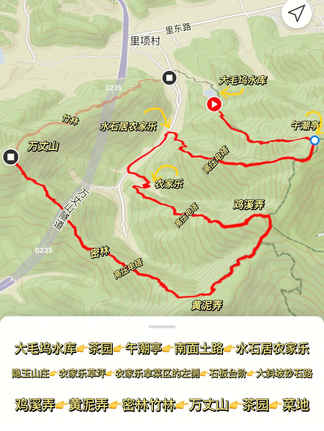 子午峪爬山线路图图片