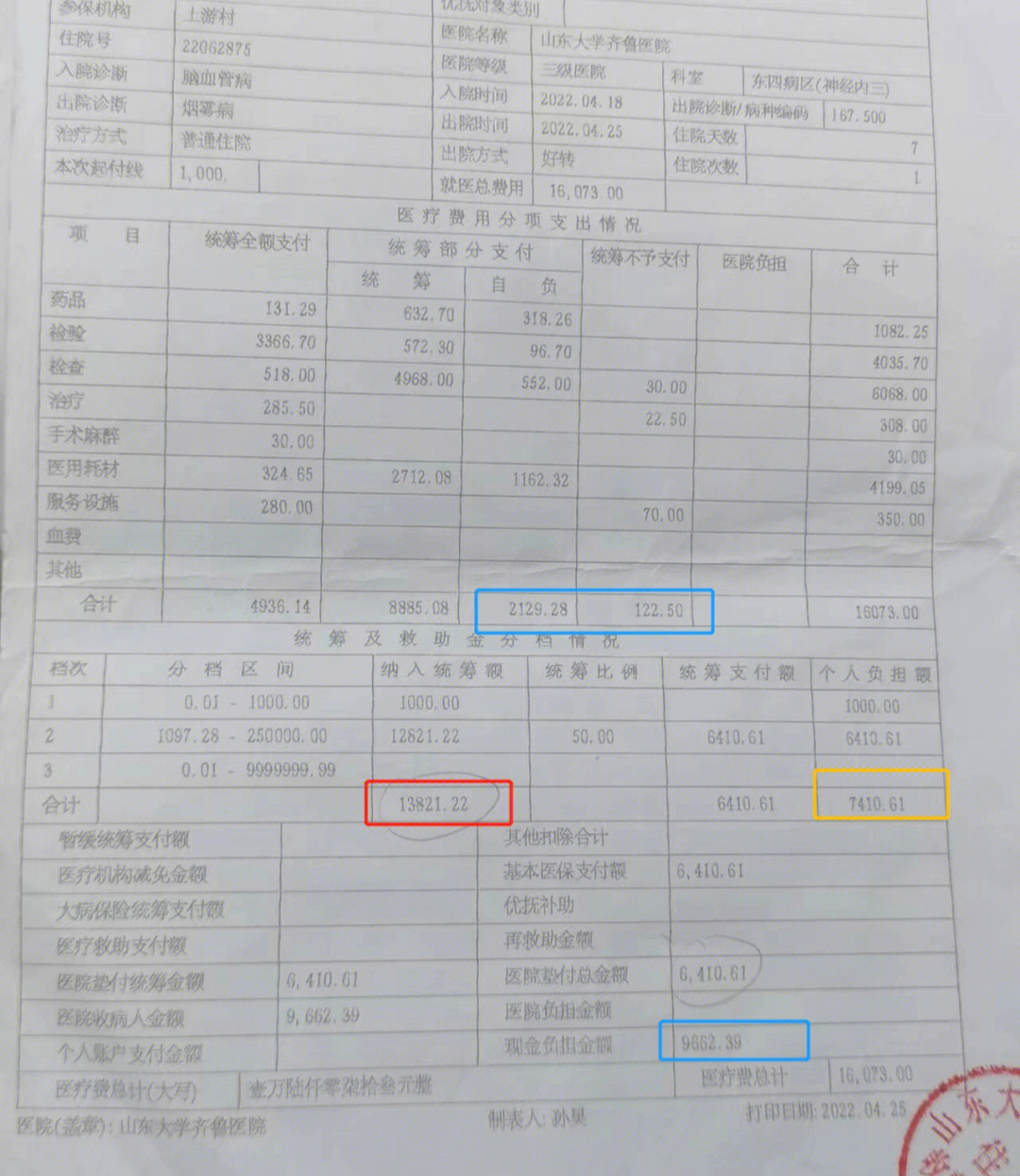 社保报销单图片图片