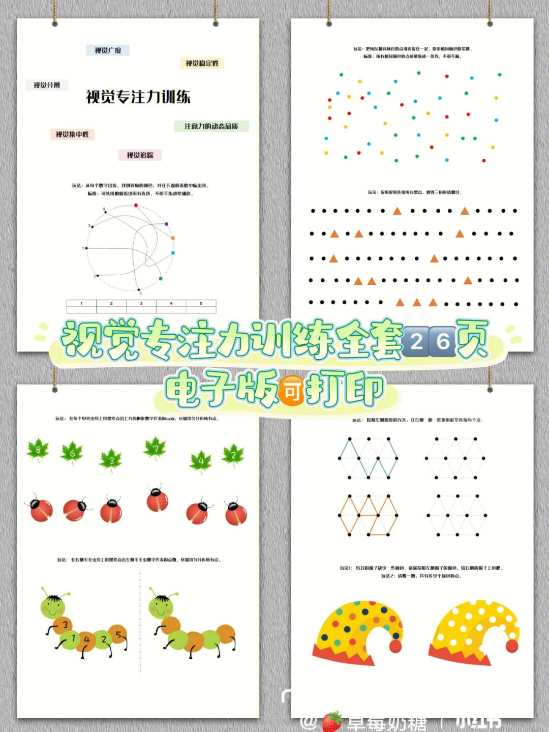 97儿童专注力训练全套电子版[可r]打印1,视觉追踪2,视觉集中3,视觉