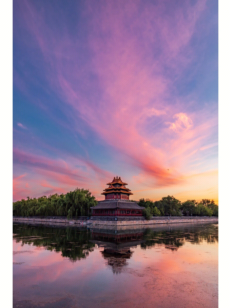 北京的晚霞天空图片图片