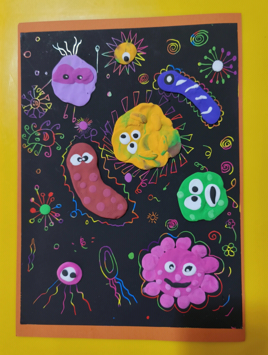 细菌绘画作品图片