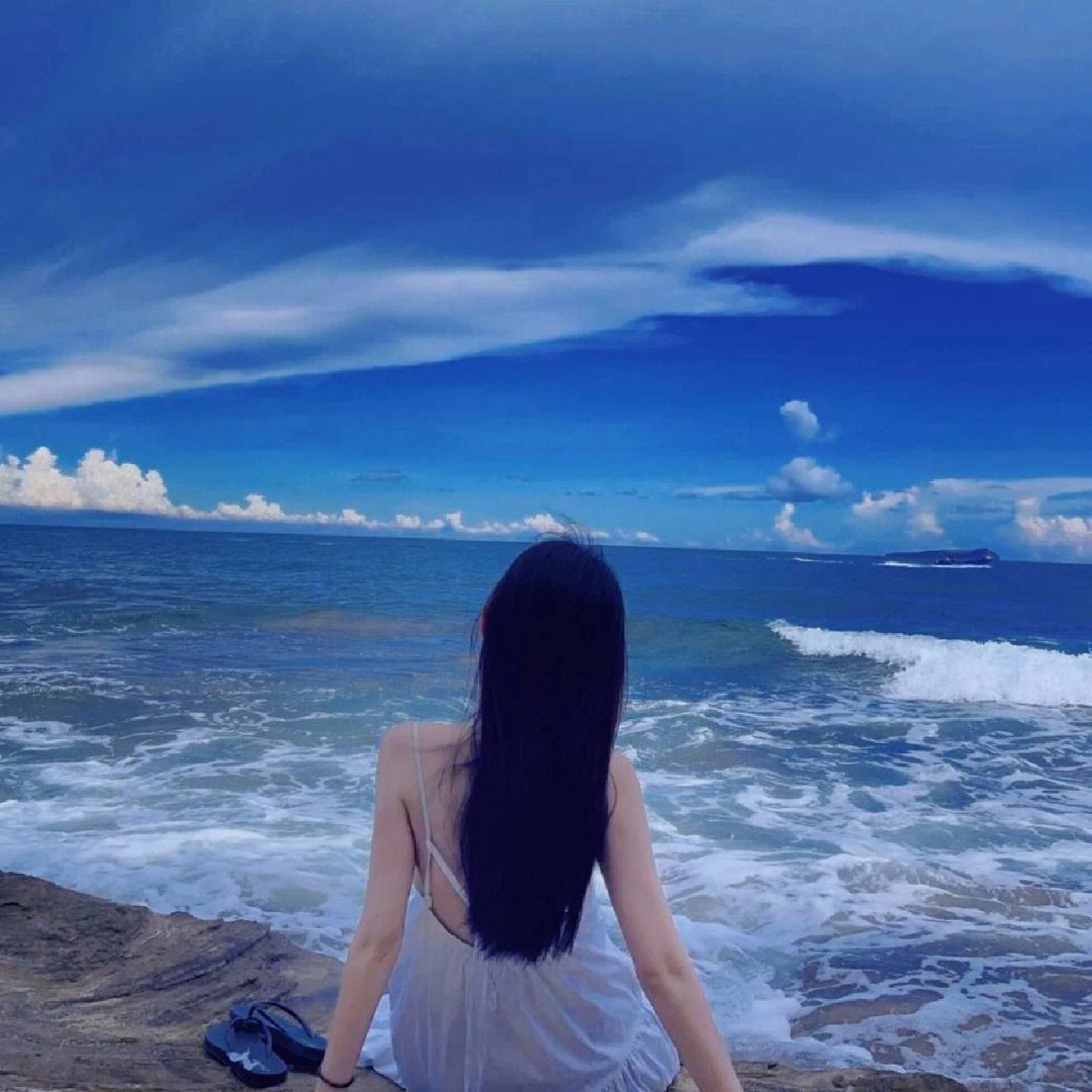 蓝色海边系女头