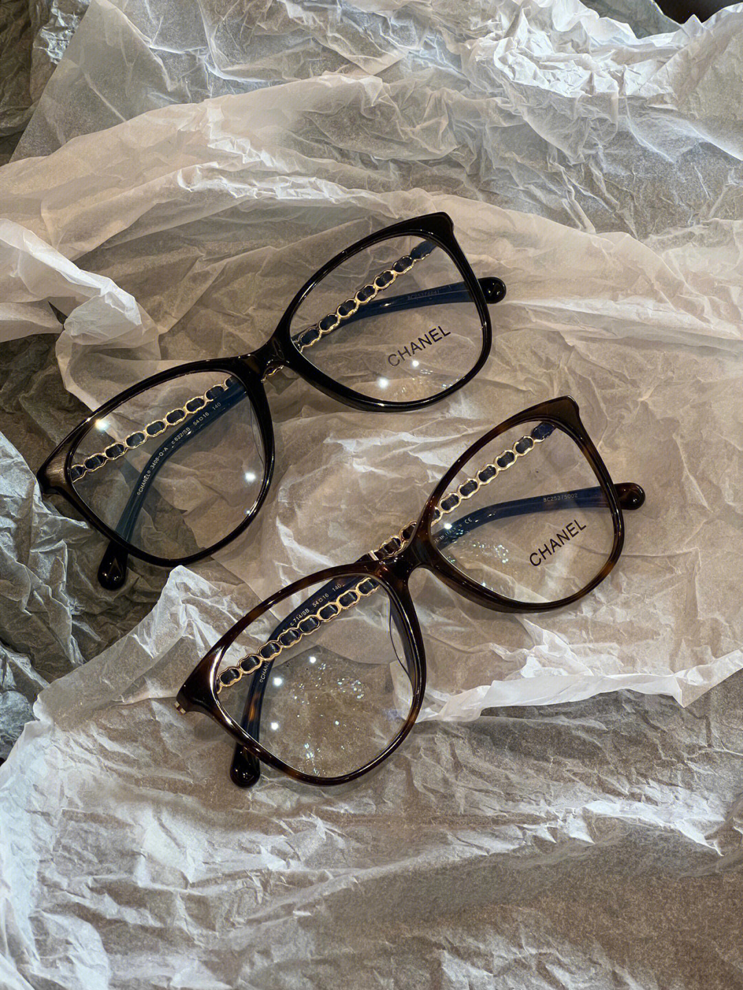 素颜神器chanel最新的金属logo款眼镜平镜