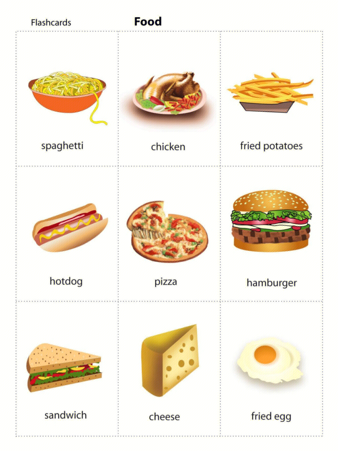 食物英语单词及图片图片