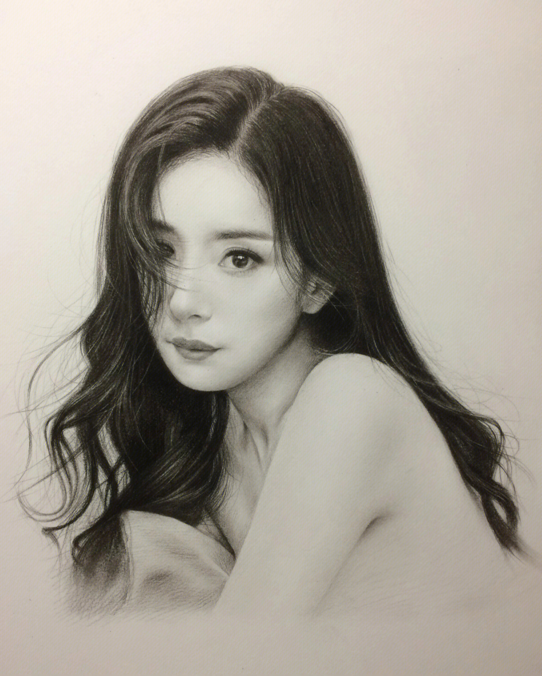 杨幂素描图片图片