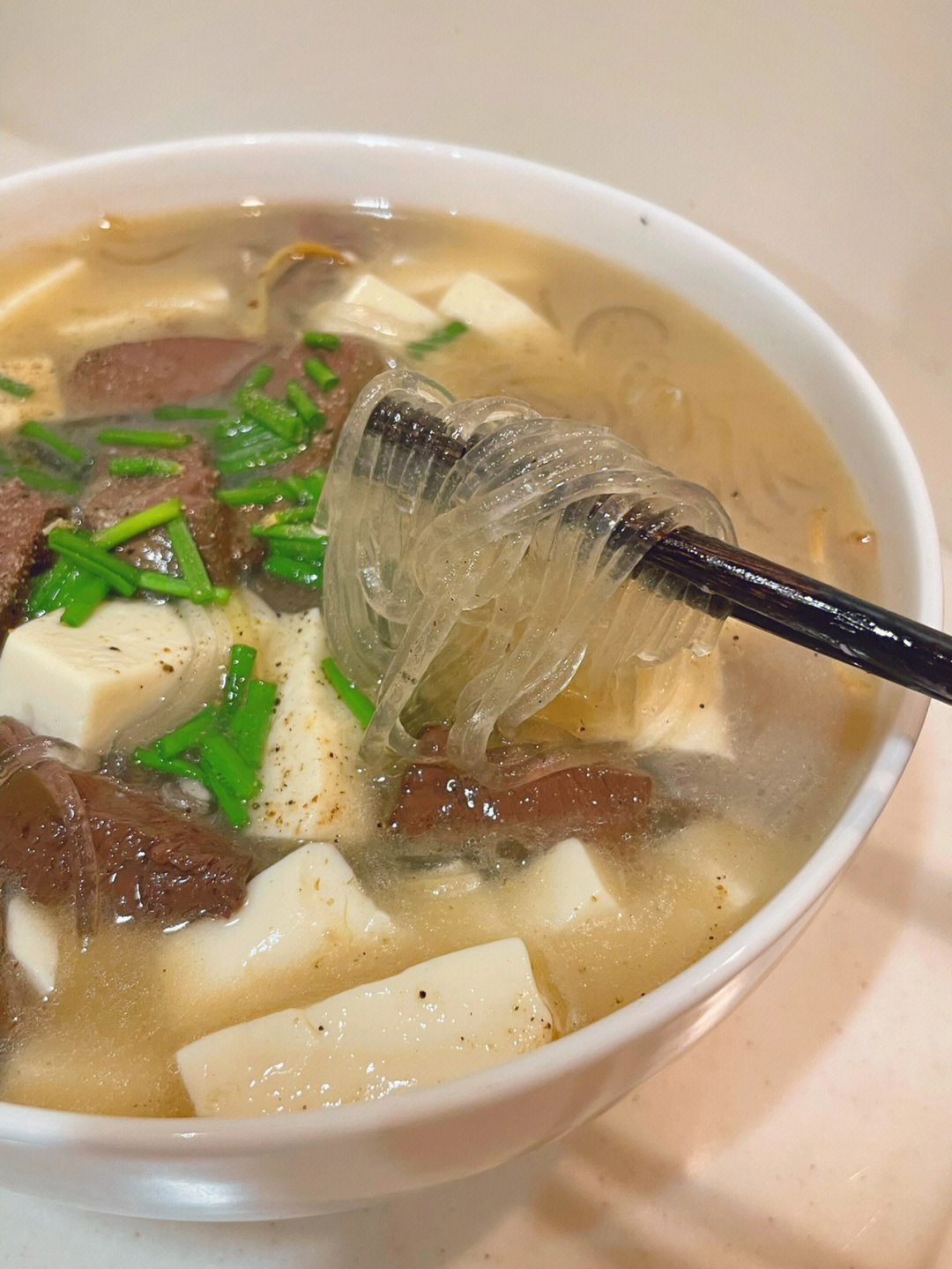 鸭血豆腐粉丝汤