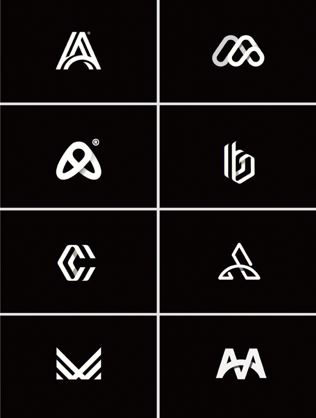 logo设计这组字母logo满满的高级感