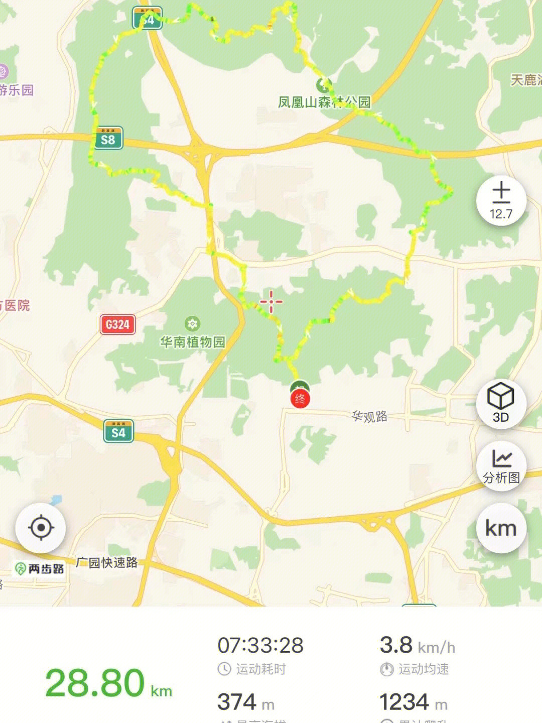 记录最近一个月广州拉练路线