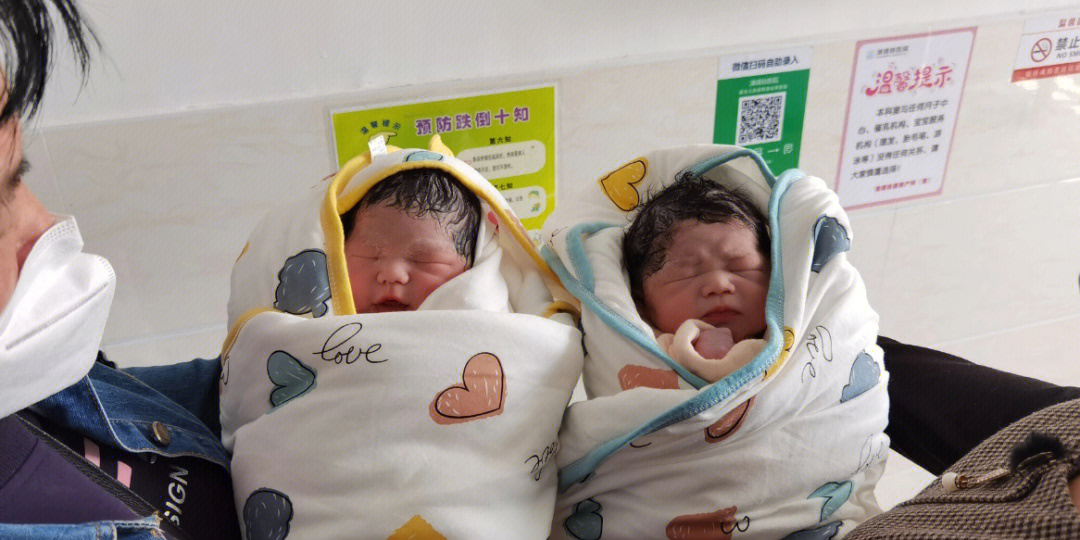 37周单绒双羊双胞胎女宝宝母婴同室