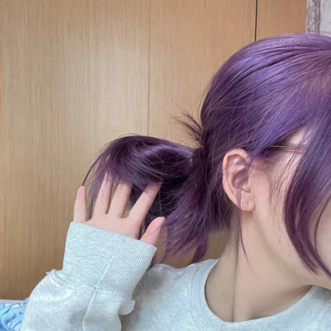 春季薄藤紫发色合肥染发