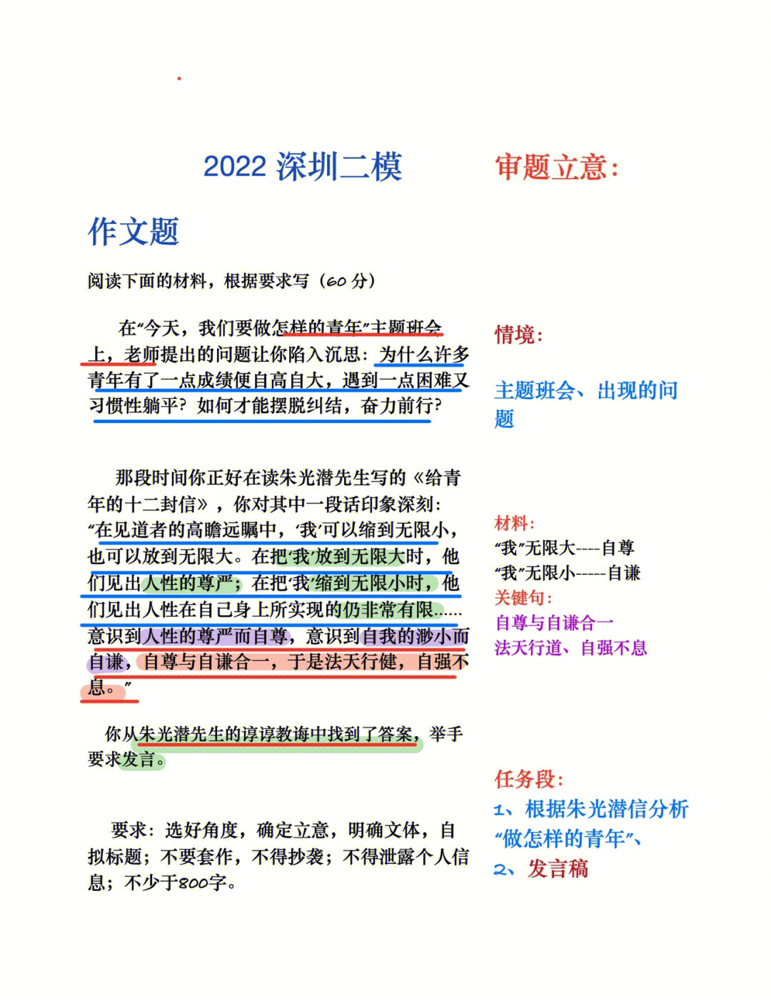 2022深圳二模范文