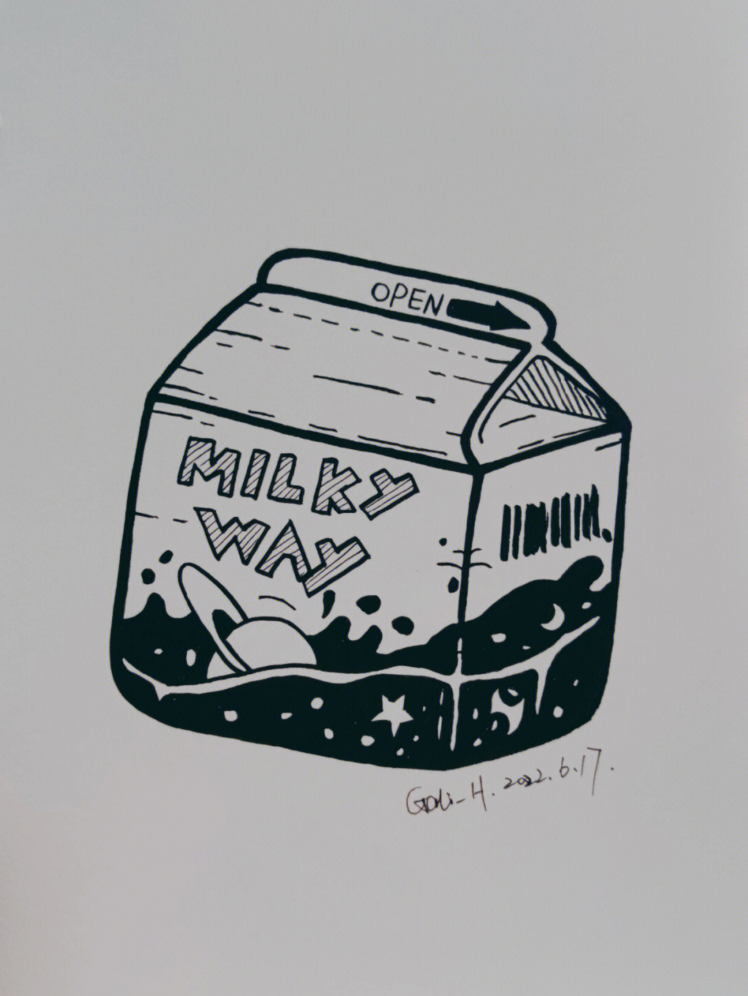 牛奶瓶简笔画纸盒图片