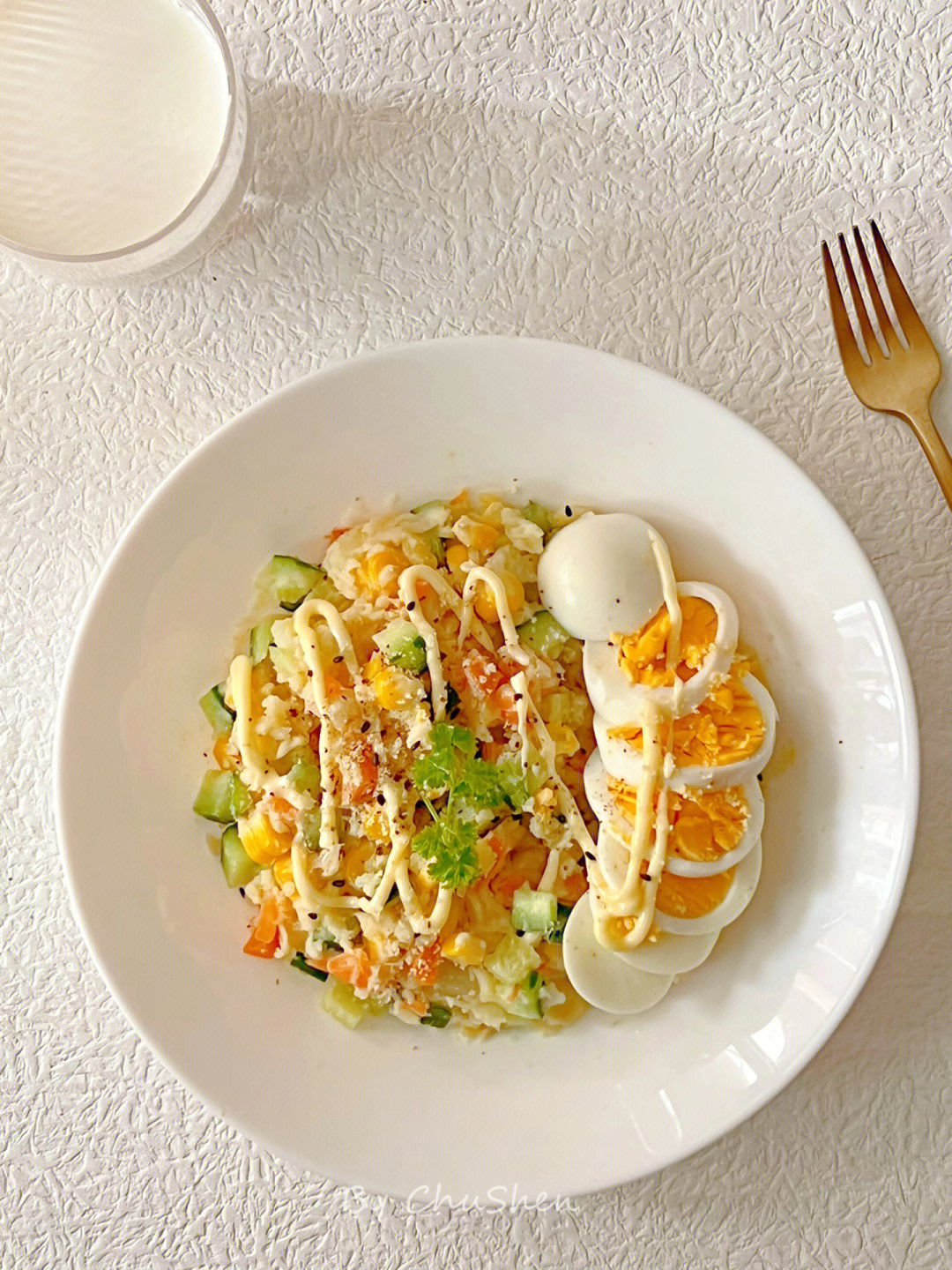 黄瓜鸡蛋沙拉图片