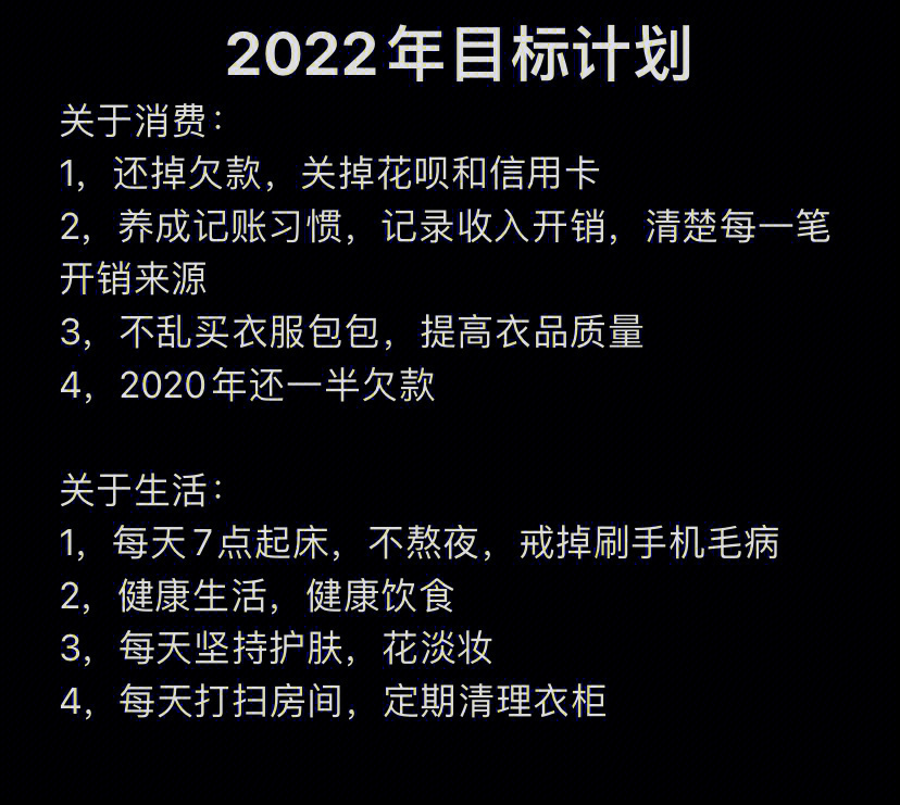 2021年接近尾声,今天花时间给自己制定了2022年的目标计划,希望自己