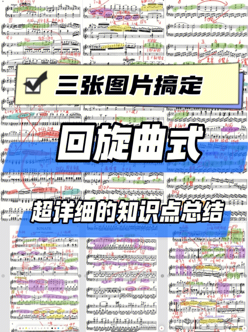 三张图搞定考研曲式分析回旋曲式