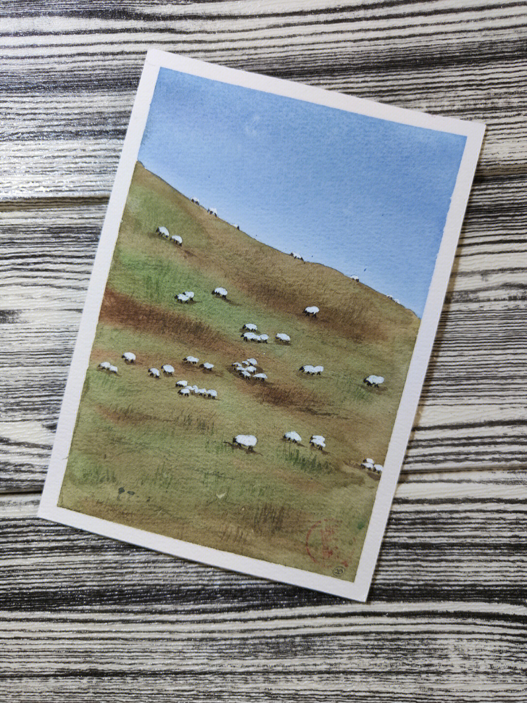 风吹草低见牛羊画画图片