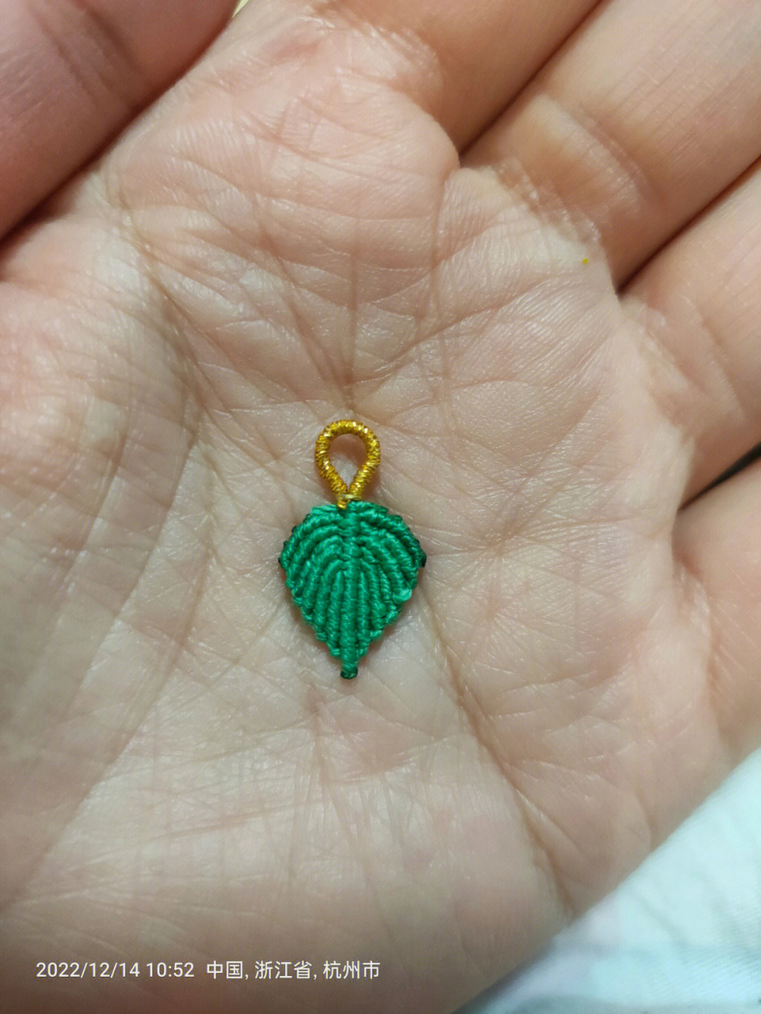 手工编绳树叶绿叶一叶暴富