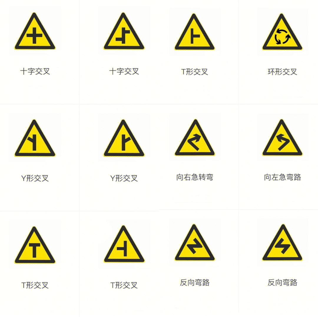 警告标志 驾考图片