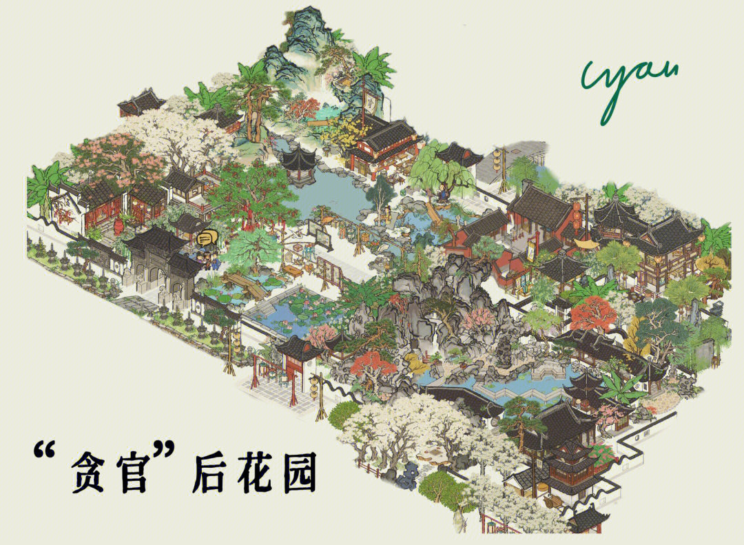 上海豫园平面图片