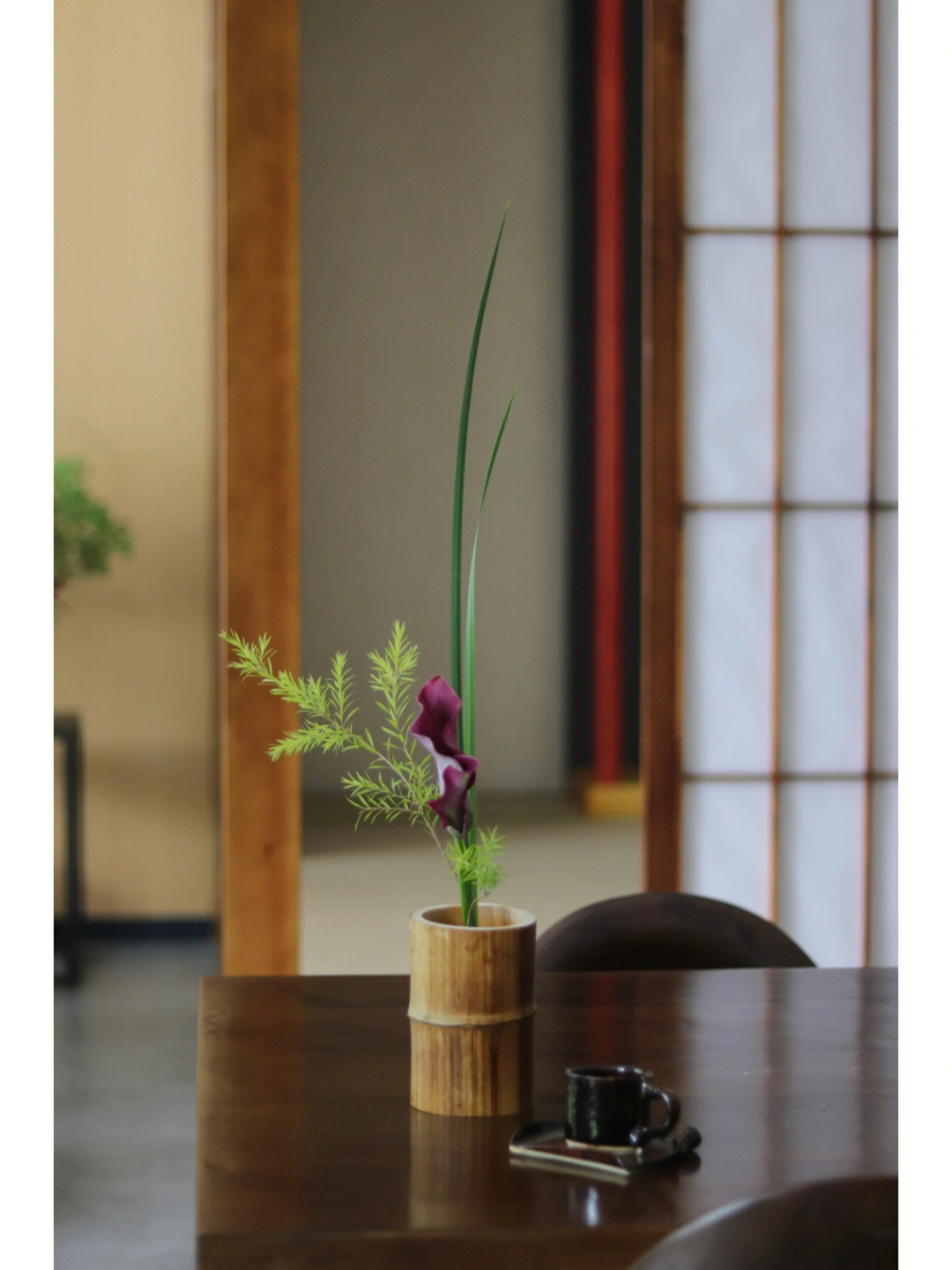 竹子插花作品图片