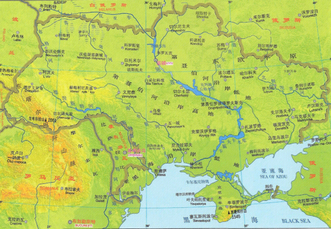 乌克兰地图面积多大图片