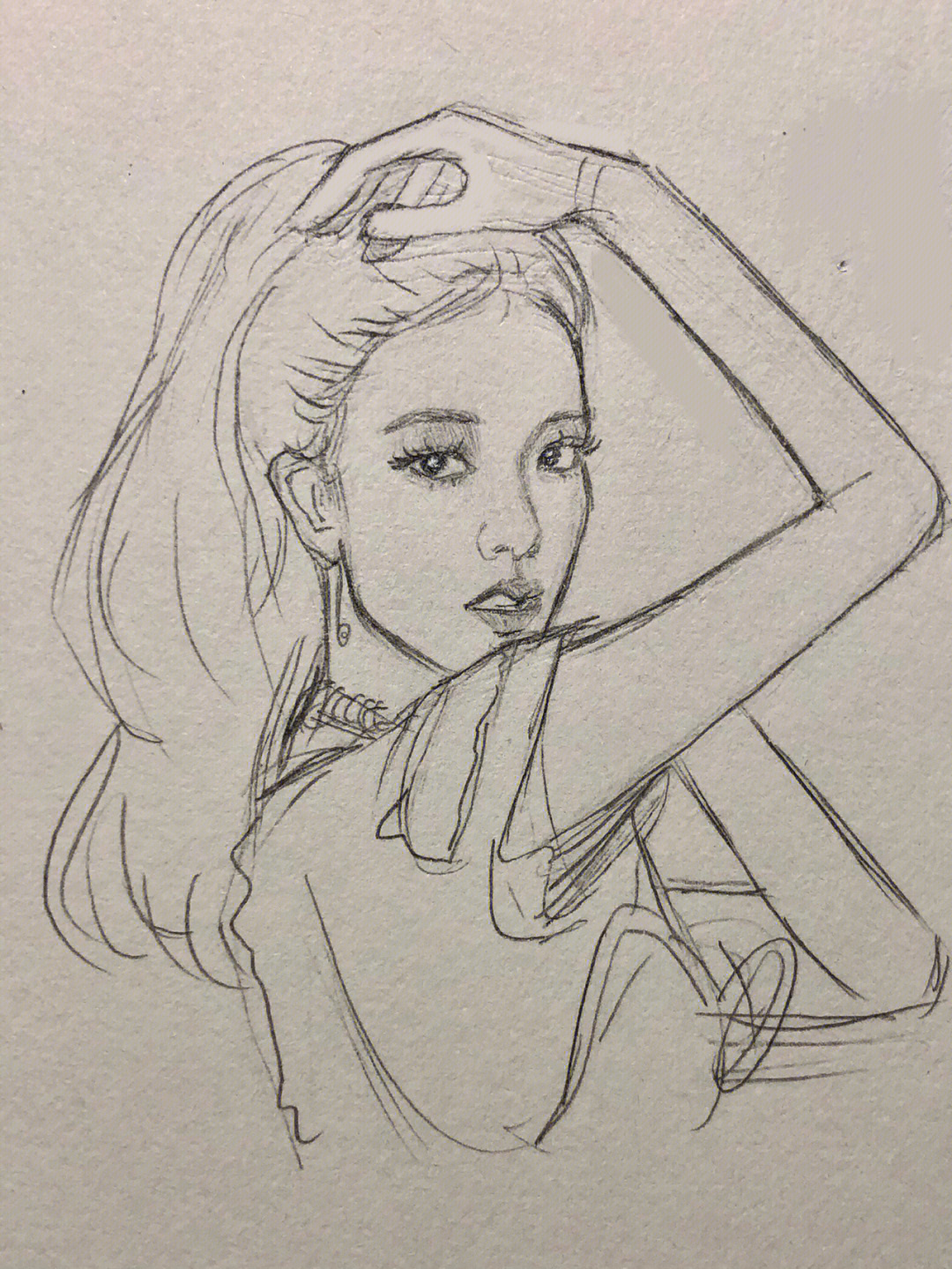 blackpink素描图片