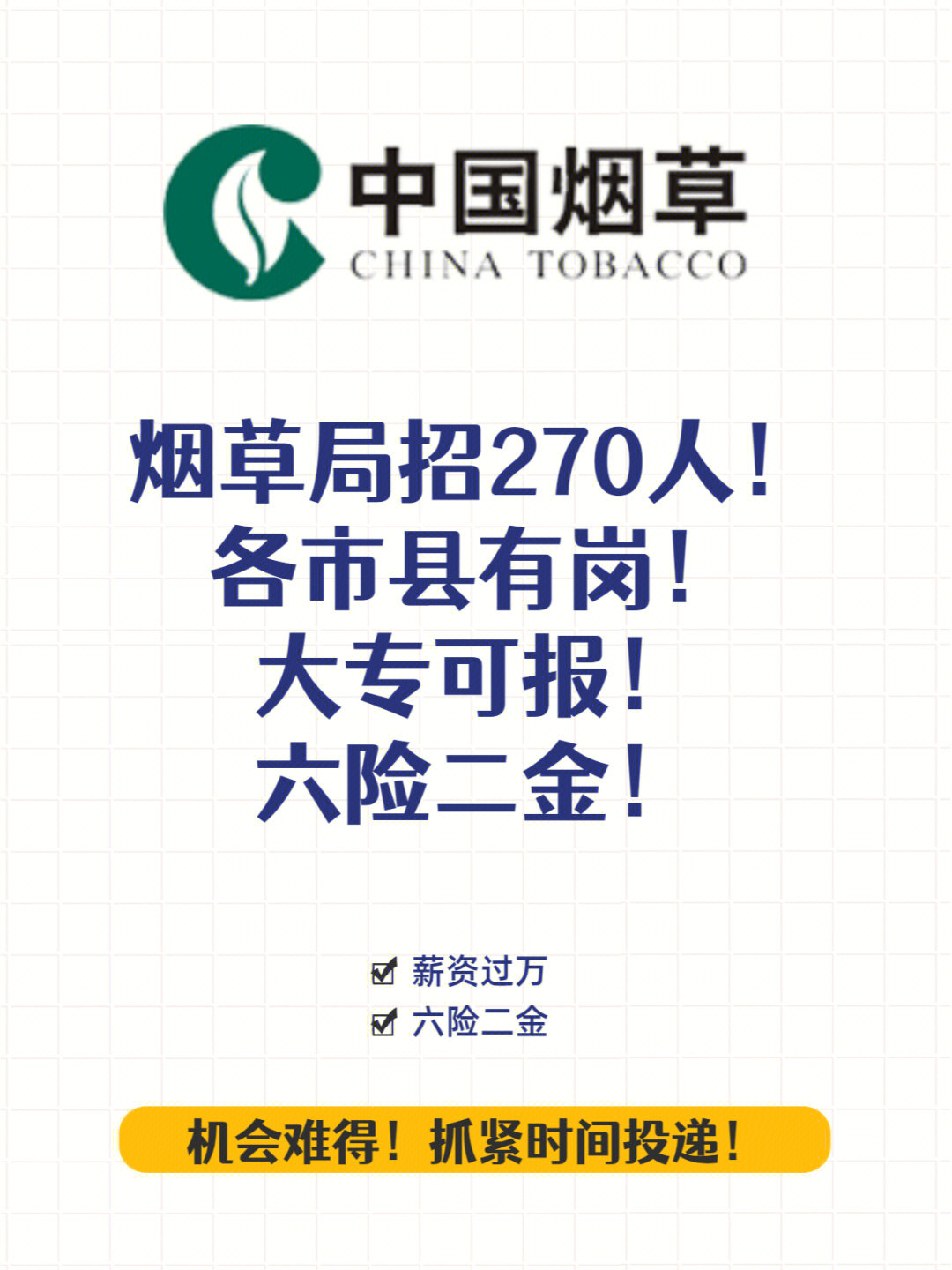 湖北省烟草专卖局(公司)2023年招聘270人11566招聘计划本次公开
