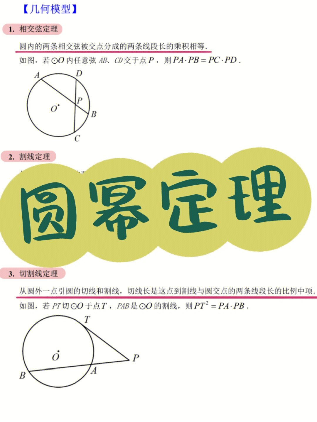 73初中数学Ι圆幂定理托勒密定理