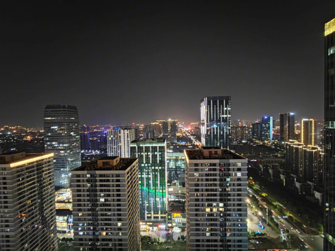 万达华府夜景图片