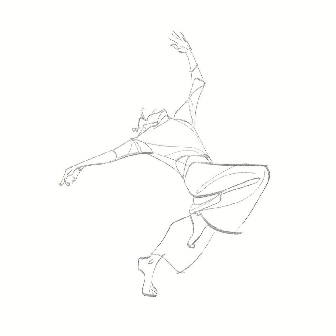 舞者怎么画 一步一步图片