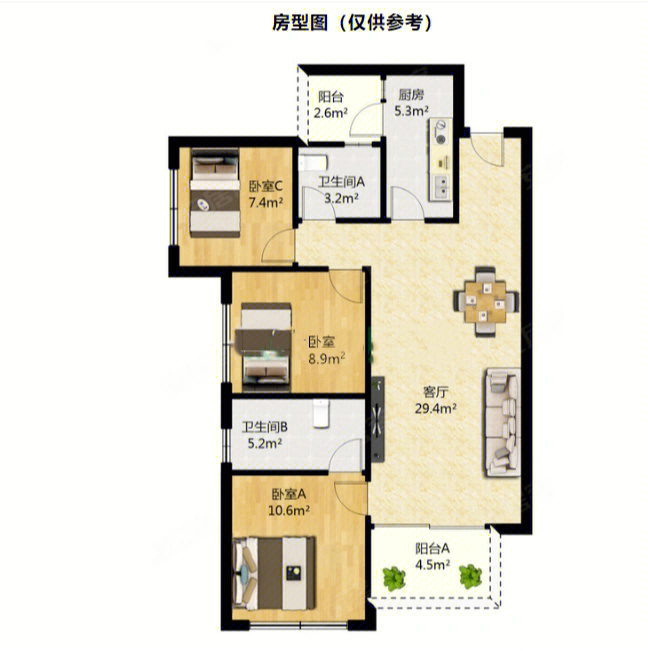 江油紫荆园117户型图图片