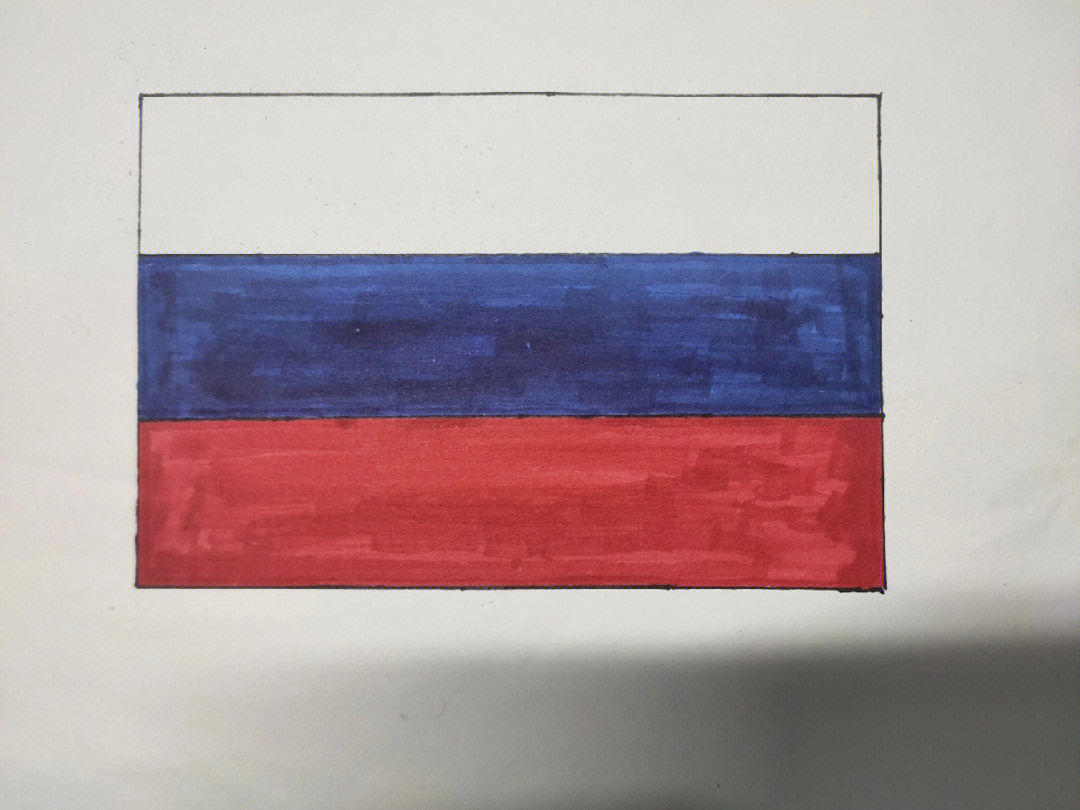 国旗简笔画彩色手绘图片
