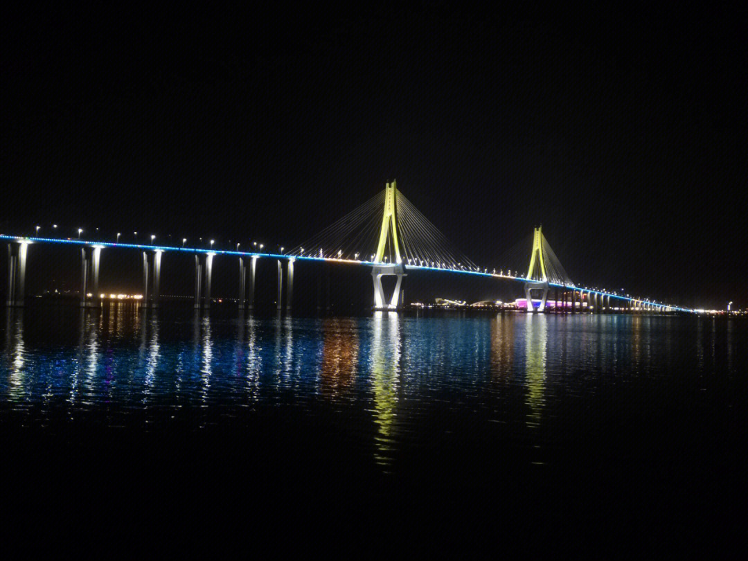 湛江海湾大桥 夜景图片