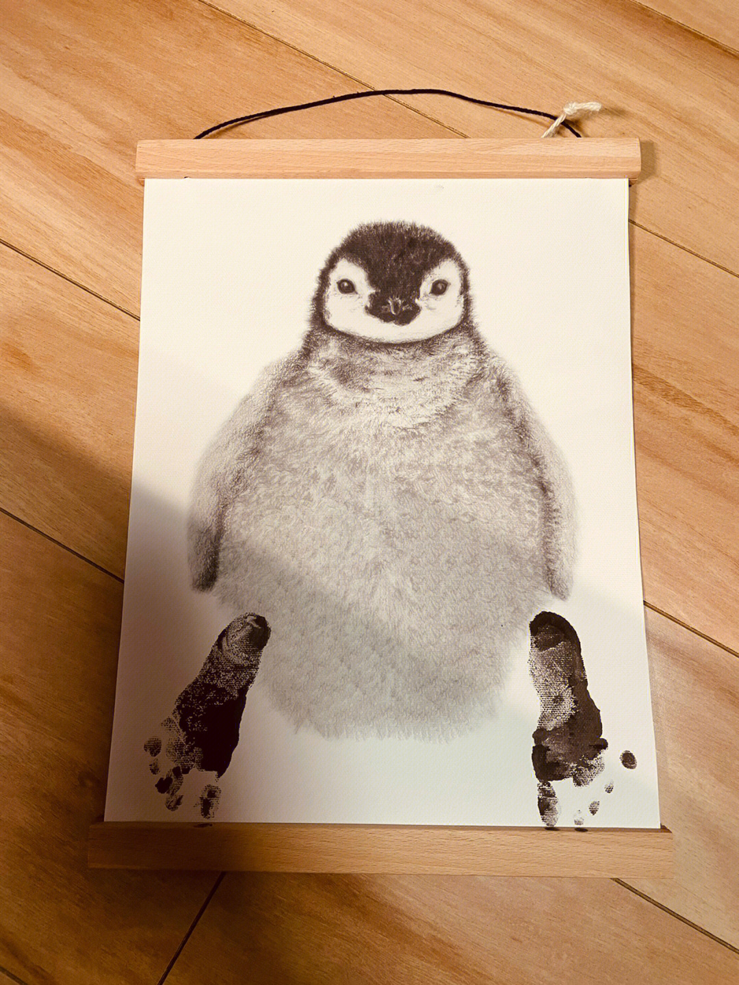 企鹅的脚印怎么画图片
