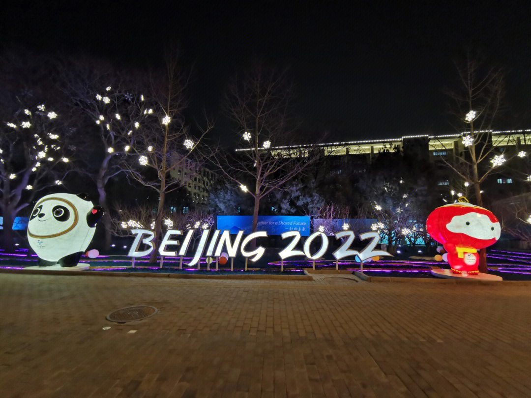 首都体育馆夜景图片