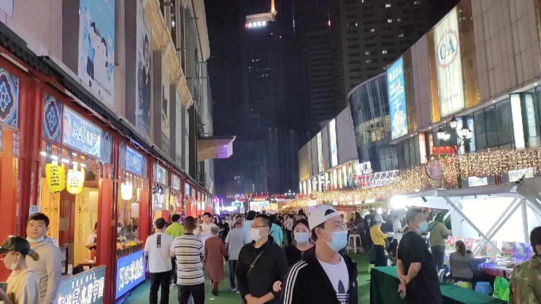 大连天津街夜市图片